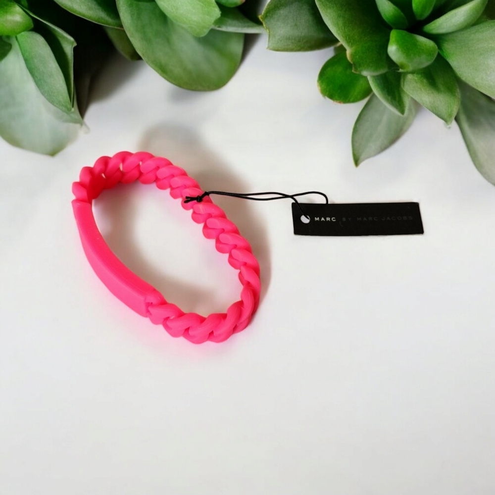 NWT Marc Jacobs Pink Rubber Bracelet